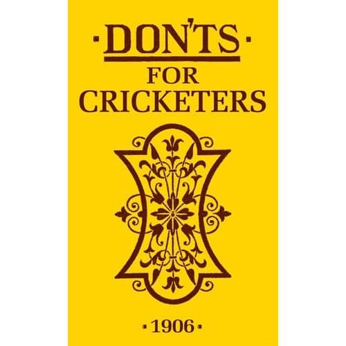 Don'ts For Cricketers