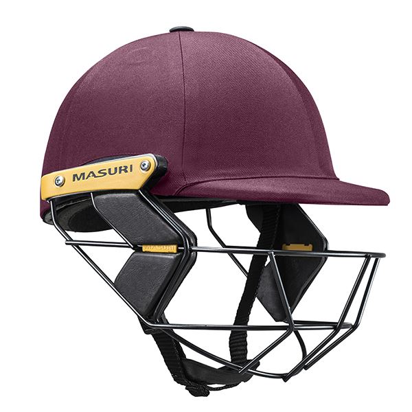 Masuri T-Line Steel Junior Cricket Helmet Maroon