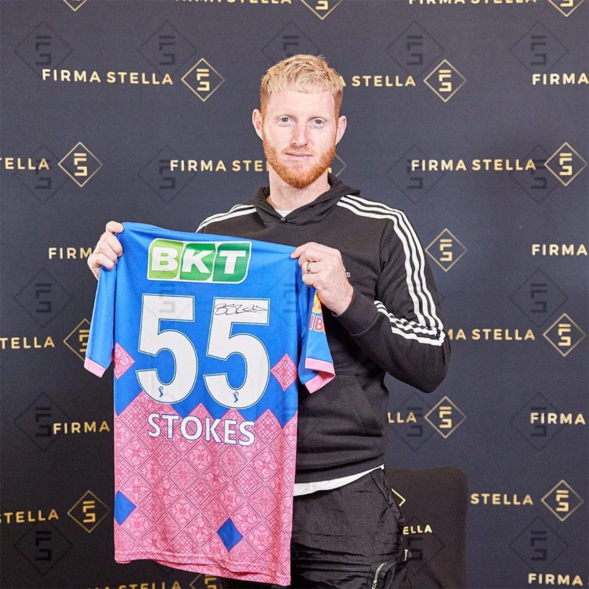 Ben Stokes Autographed Rajashtan Royals Jersey