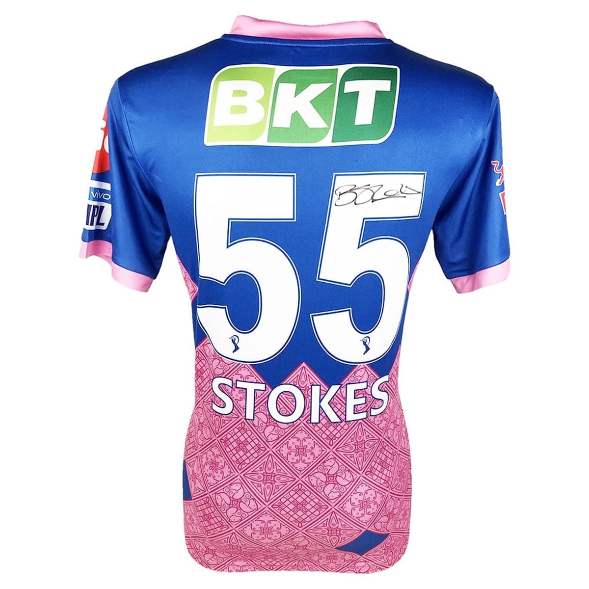 Ben Stokes Autographed Rajashtan Royals Jersey