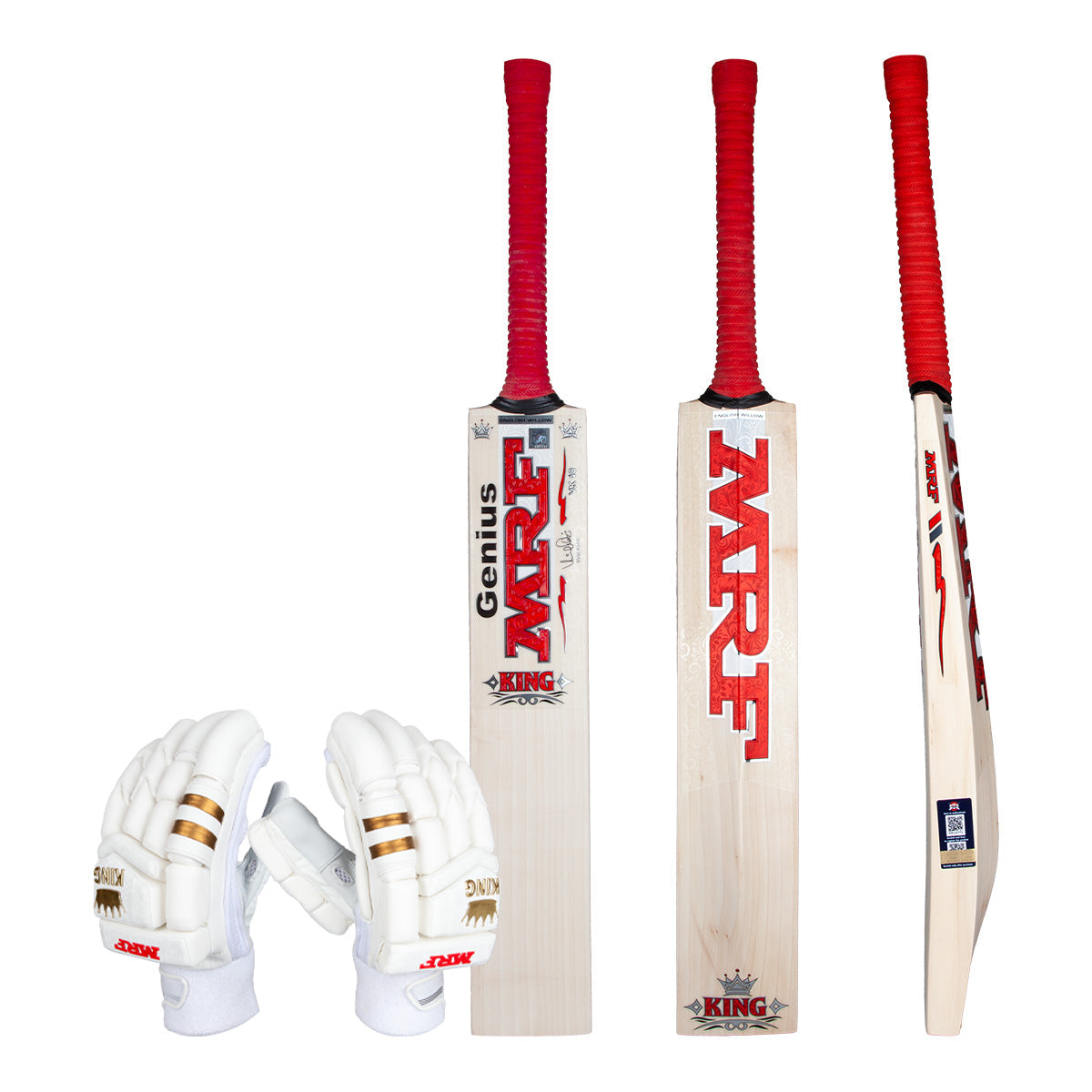 MRF Virat Kohli Genius King Cricket Bat + Gloves