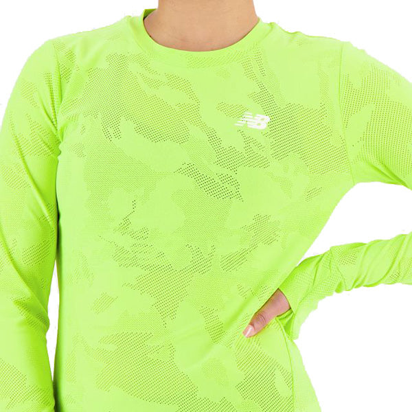 New Balance Q Speed Jacquard Long Sleeve Womens Running Shirt